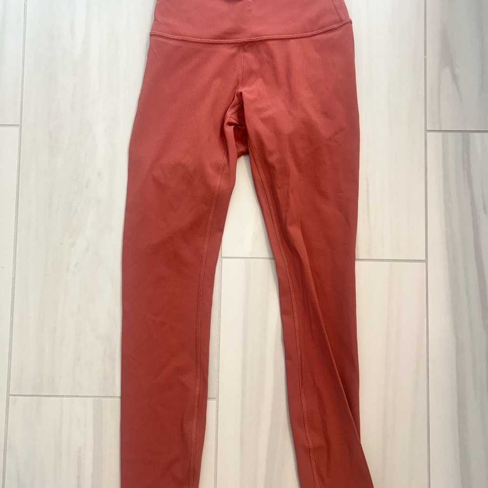 Lululemon Athletica Red High-Waisted Leggings